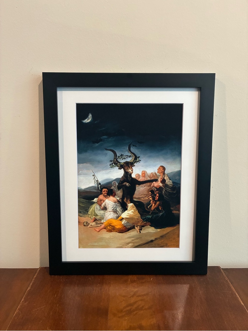 Witches Sabbath Goya Framed Print 12x15 Spanish Wall Art Devil Witch Demon